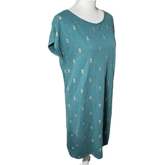 Boden Paulina Knit Shift Dress Size 6 Woodland Gold Pineapple Casual Resortwear - Picture 11 of 14